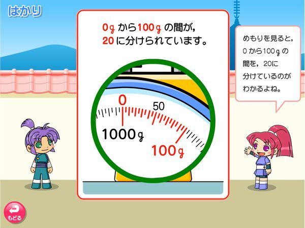 タブレット学習 算数「重さ はかりの使い方」
